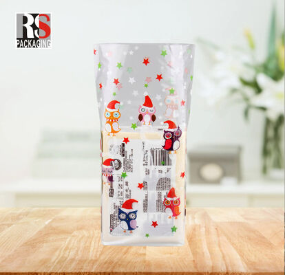 Αγορά Προσαρμογή Stand Up Pouch Cross Block Κάτω τσάντες Cellophane Clear Treat Poly Plastic Bag Square Κάτω τσάντες online manufacture